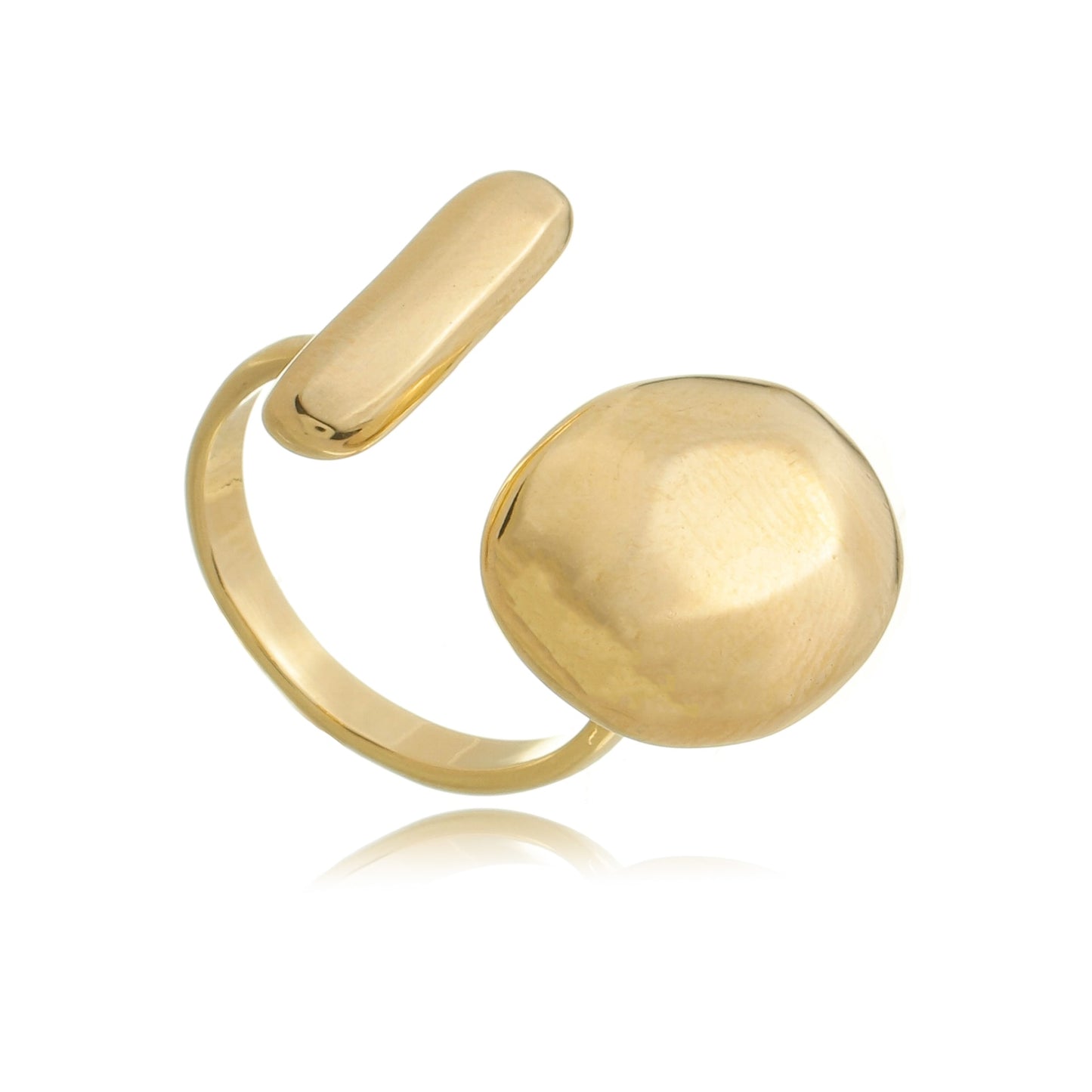 Modern Geometric Adjustable Ring Gold