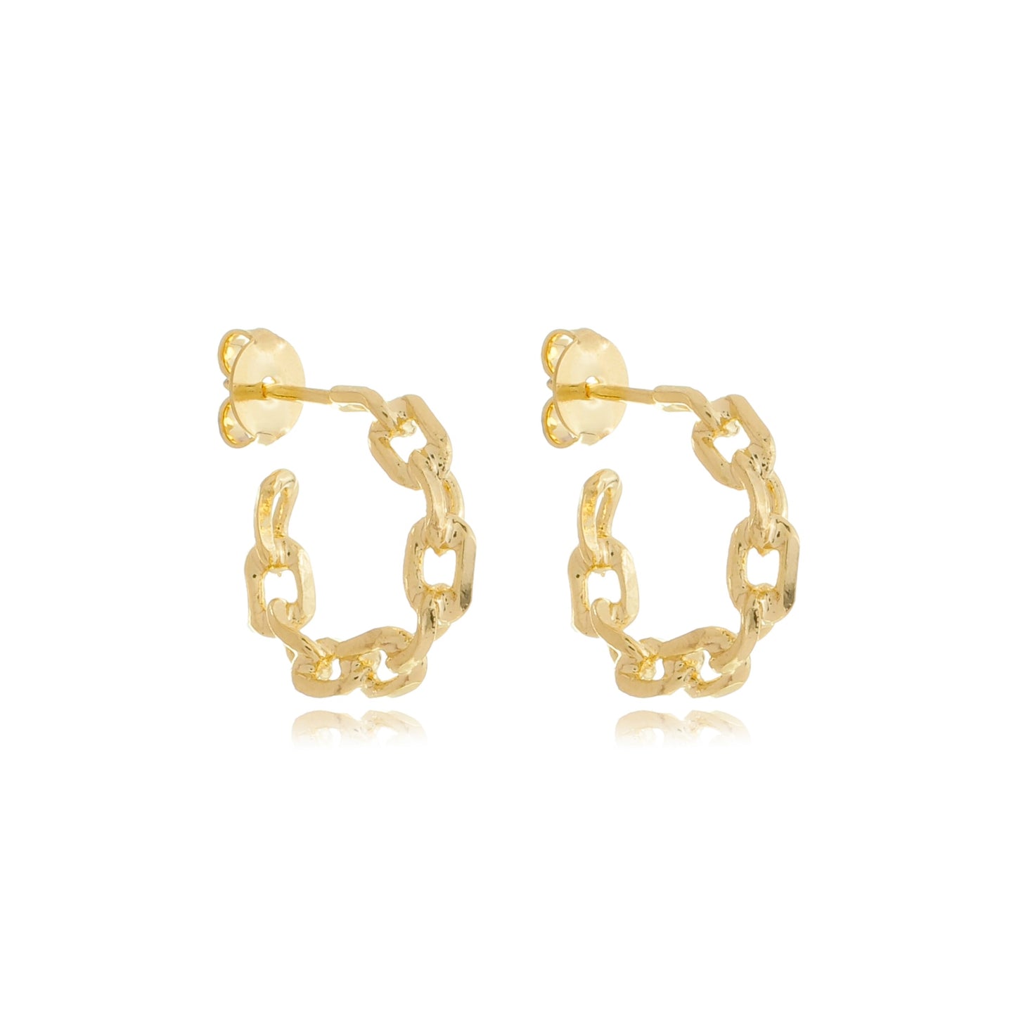 Small Link Hoops Gold