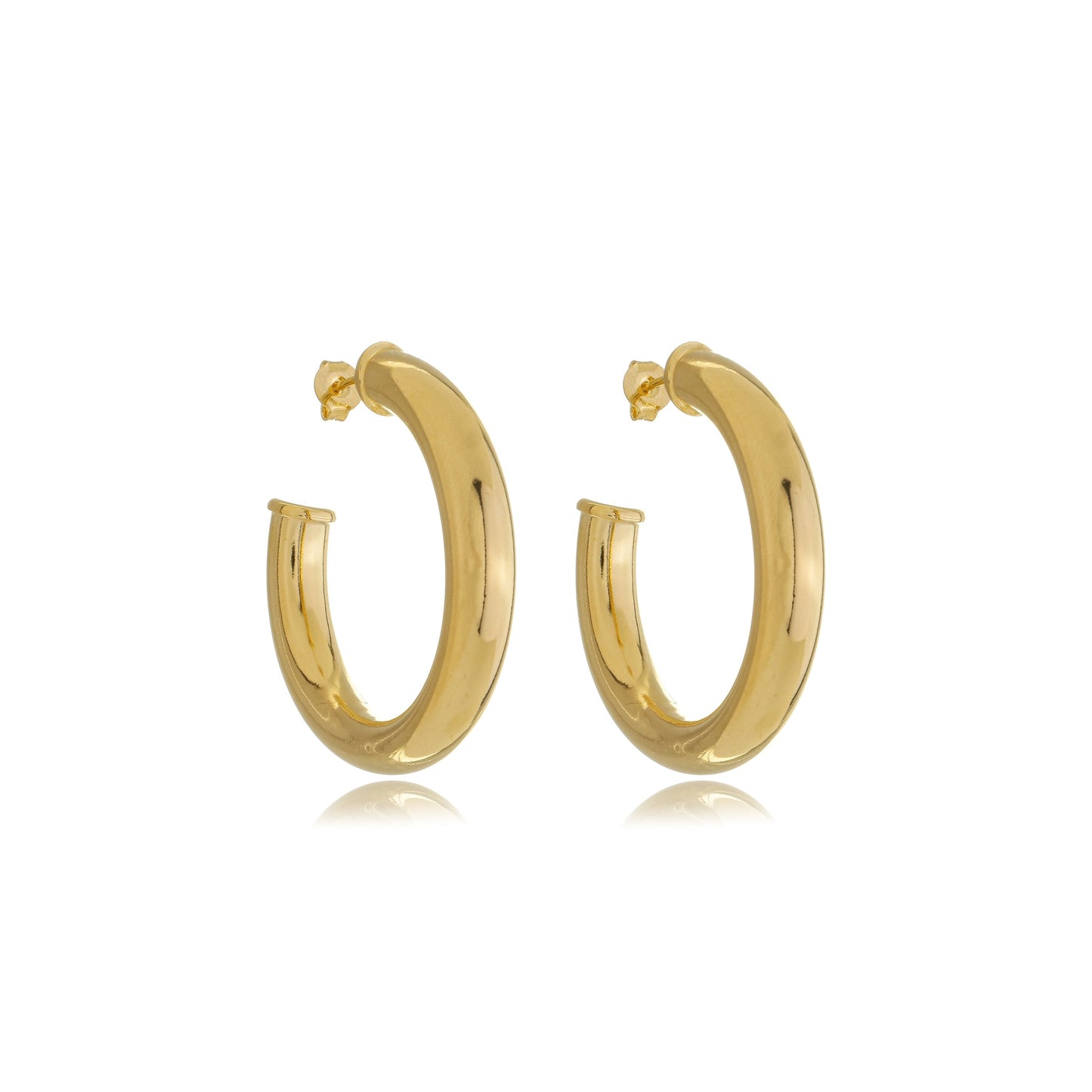 Classic Open Hoops Gold