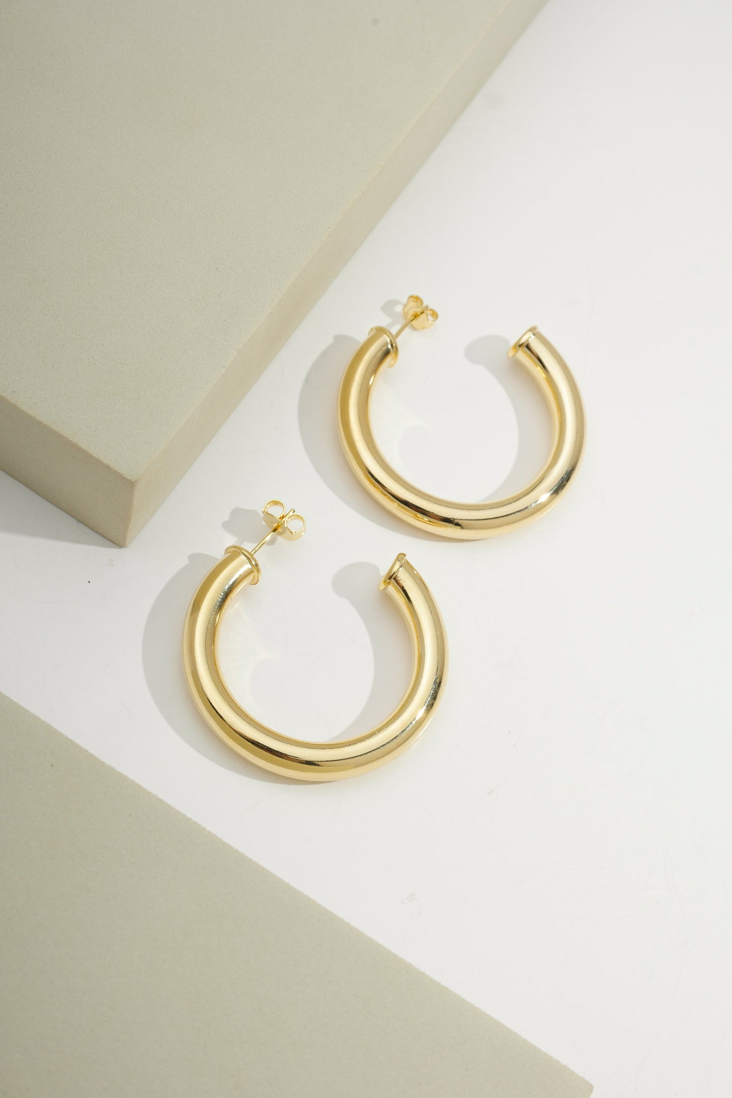 Classic Open Hoops Gold