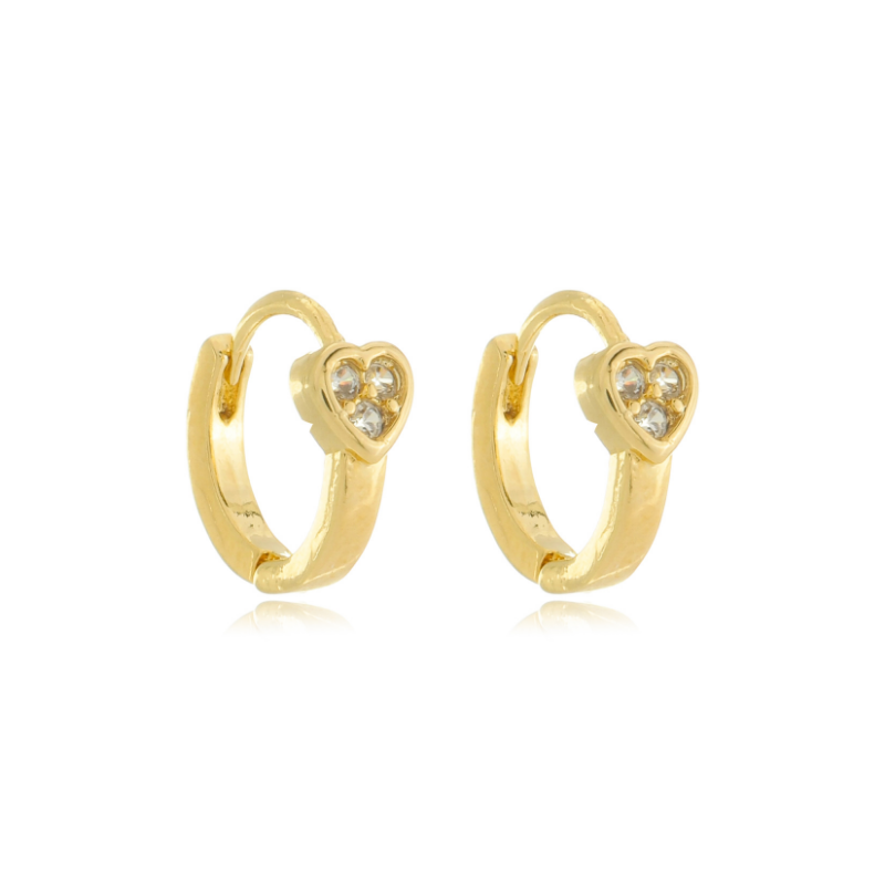 Minimalist Heart Huggie Gold
