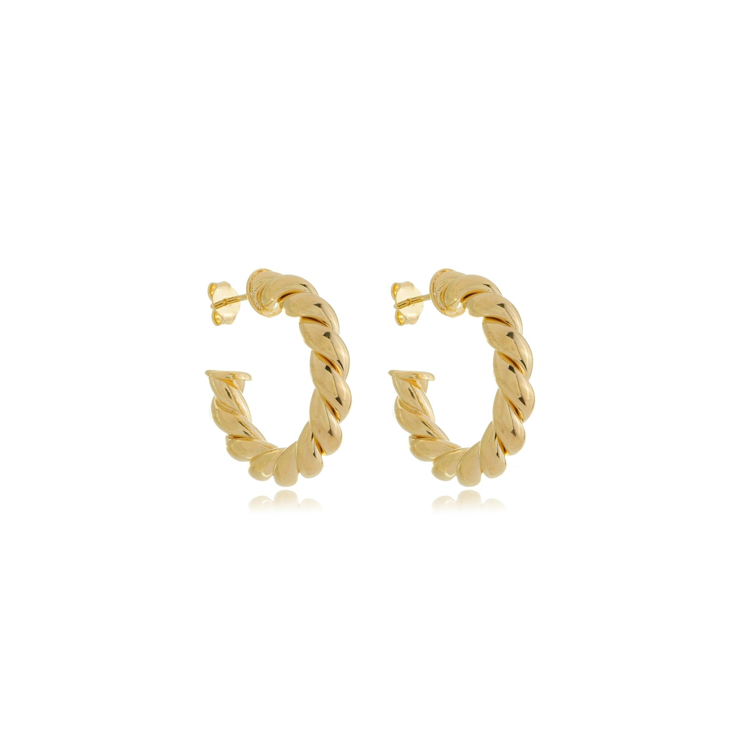 Dainty Mariner Open Hoops Gold