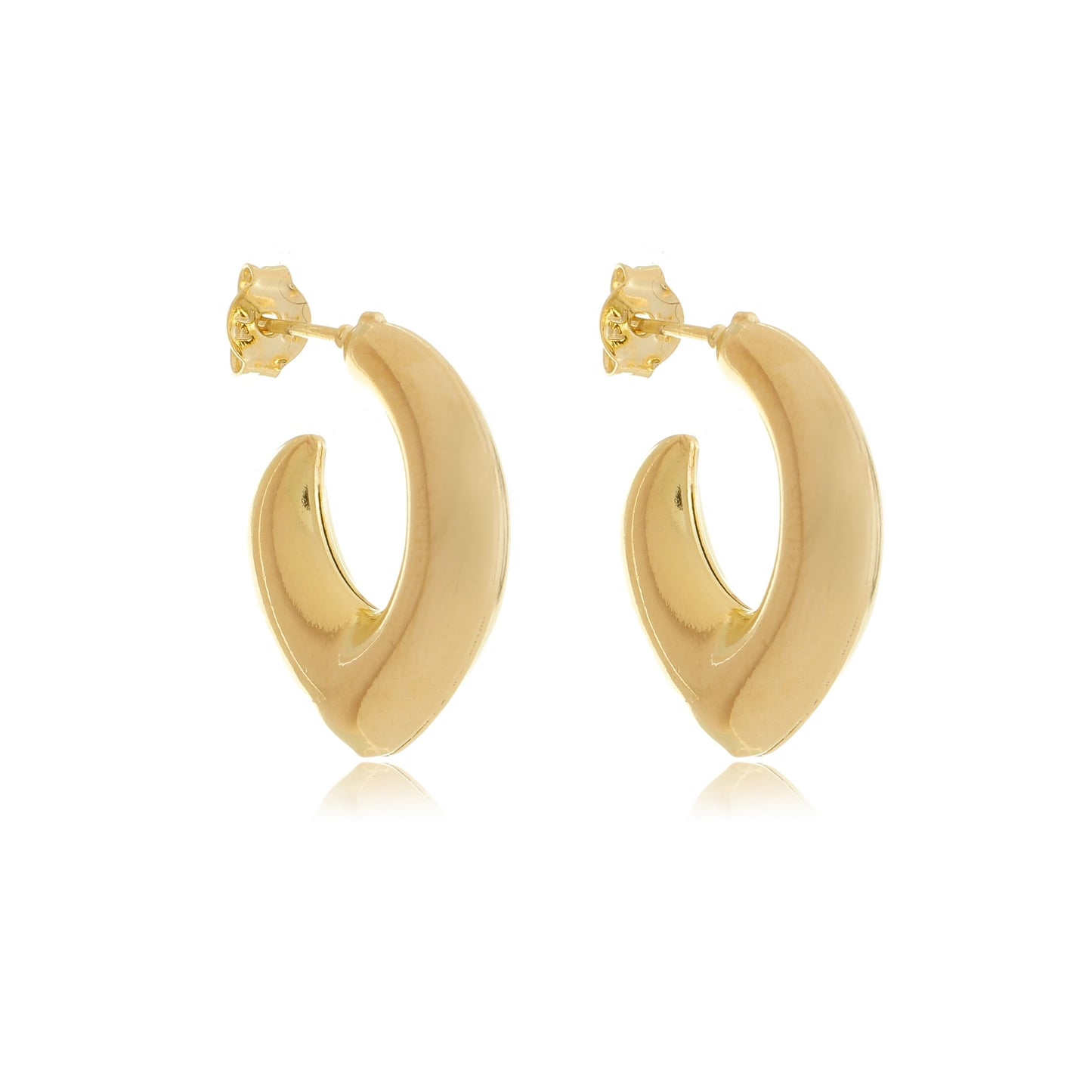 Angled Hoops Gold