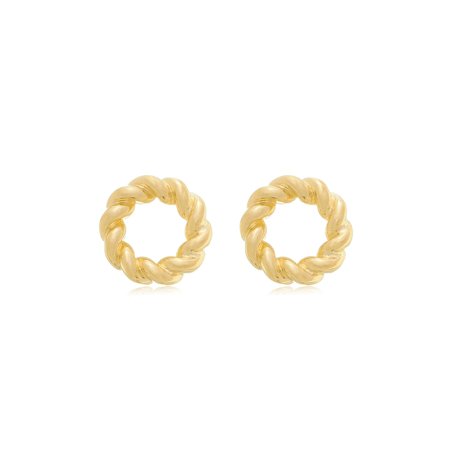 Twisted Ring Earring Gold