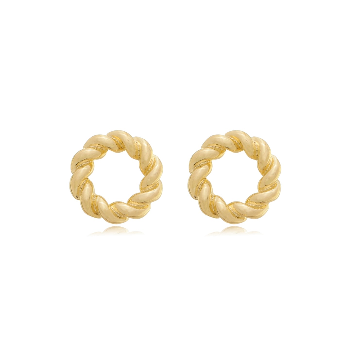 Small Twisted Ring Earring Gold