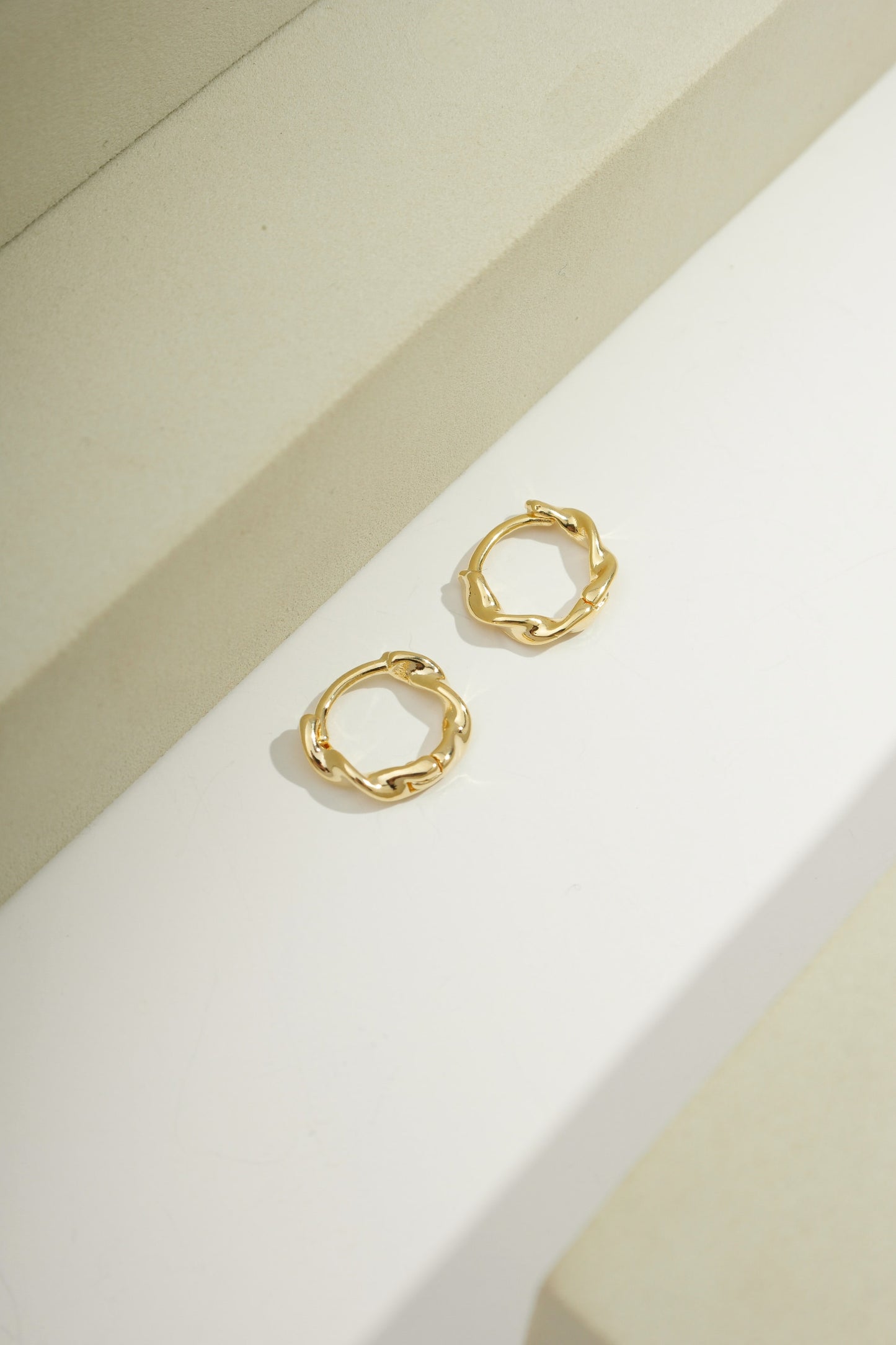 Twisted Mini Hoop Earrings - 12mm