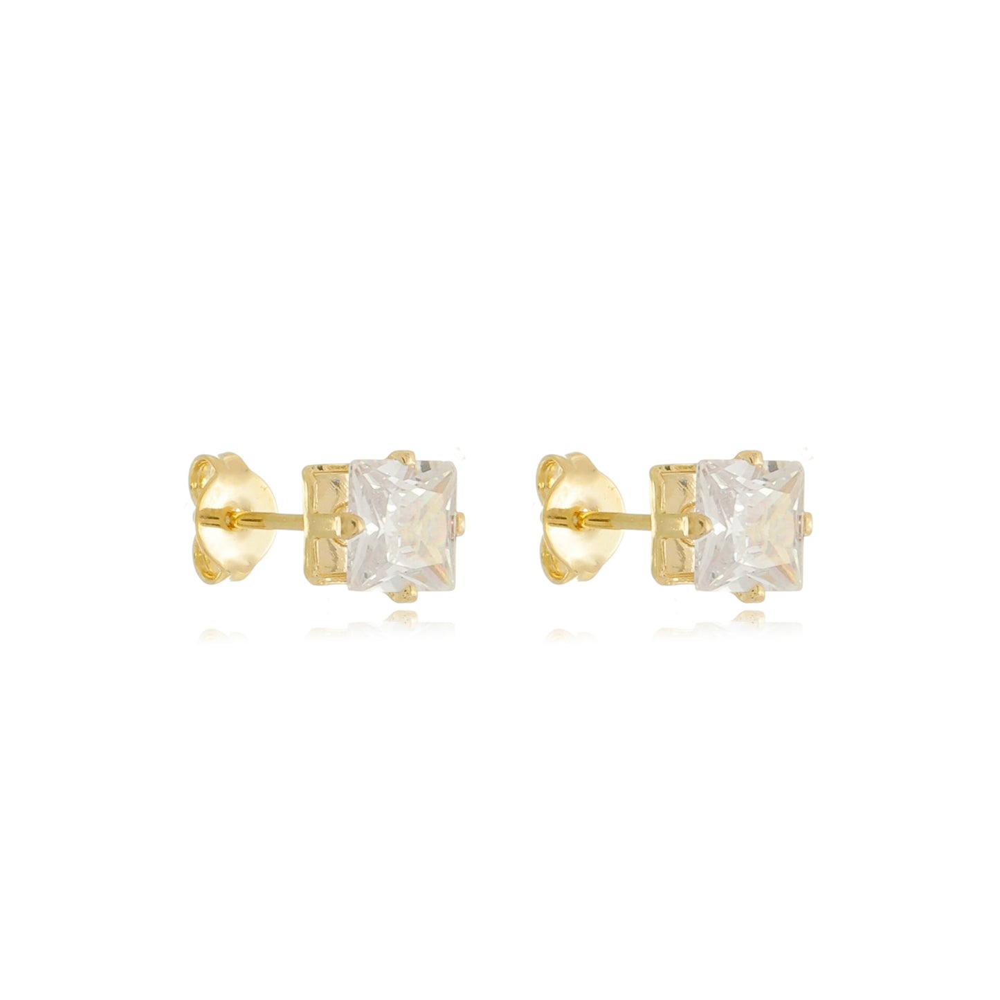 Princess Cut Stud Earring