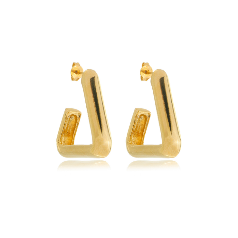 Triangular Hoop Gold