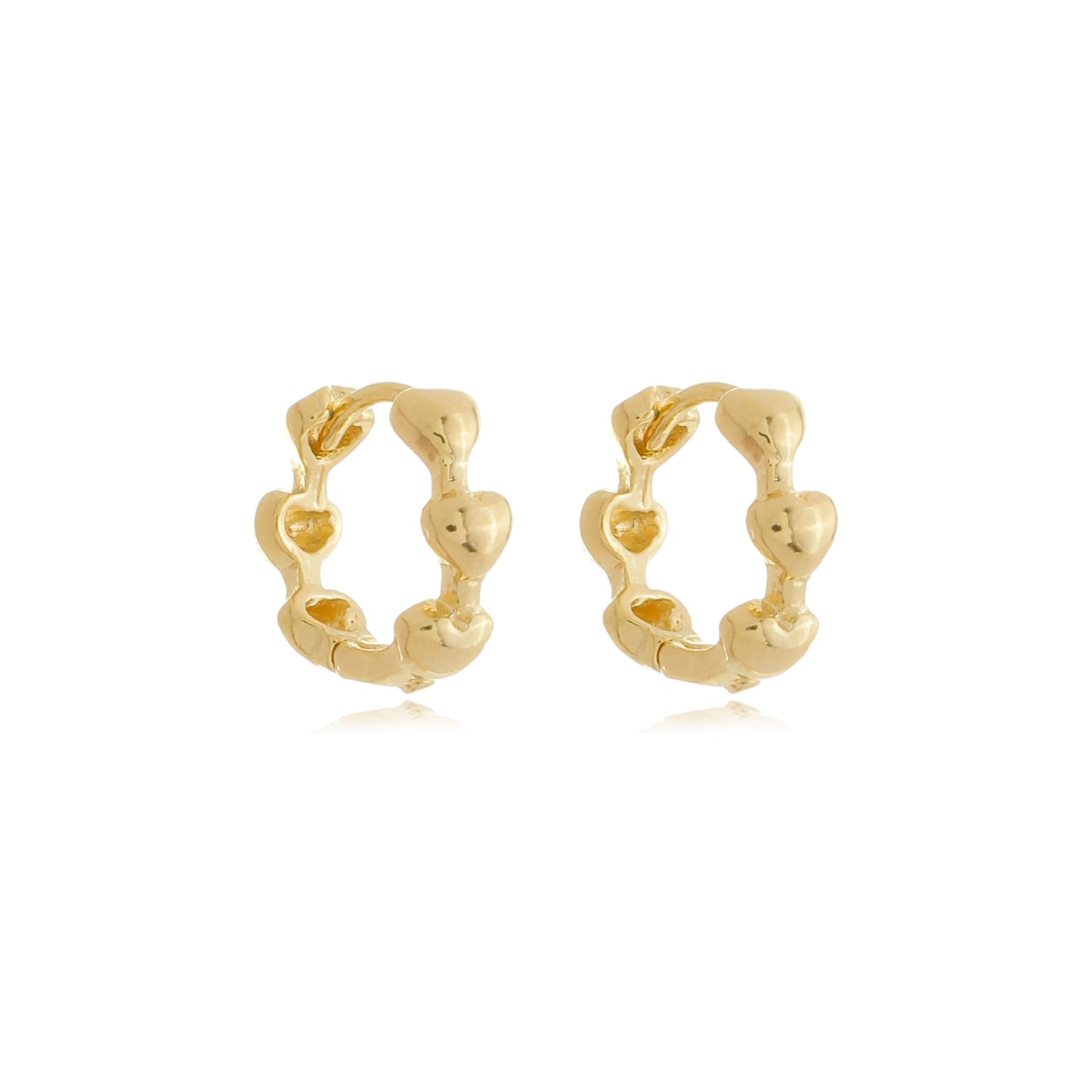Heart Link Huggies Gold