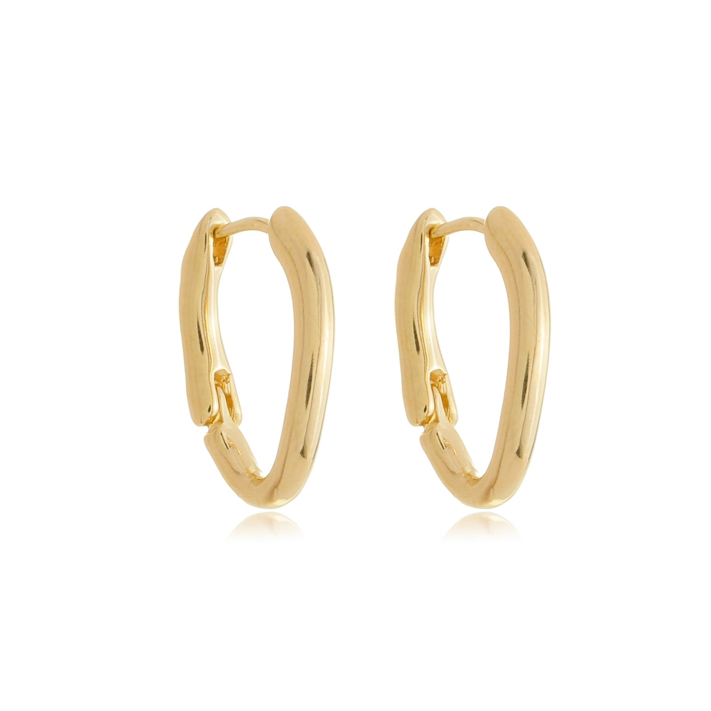 Small Oval Hoops Gold