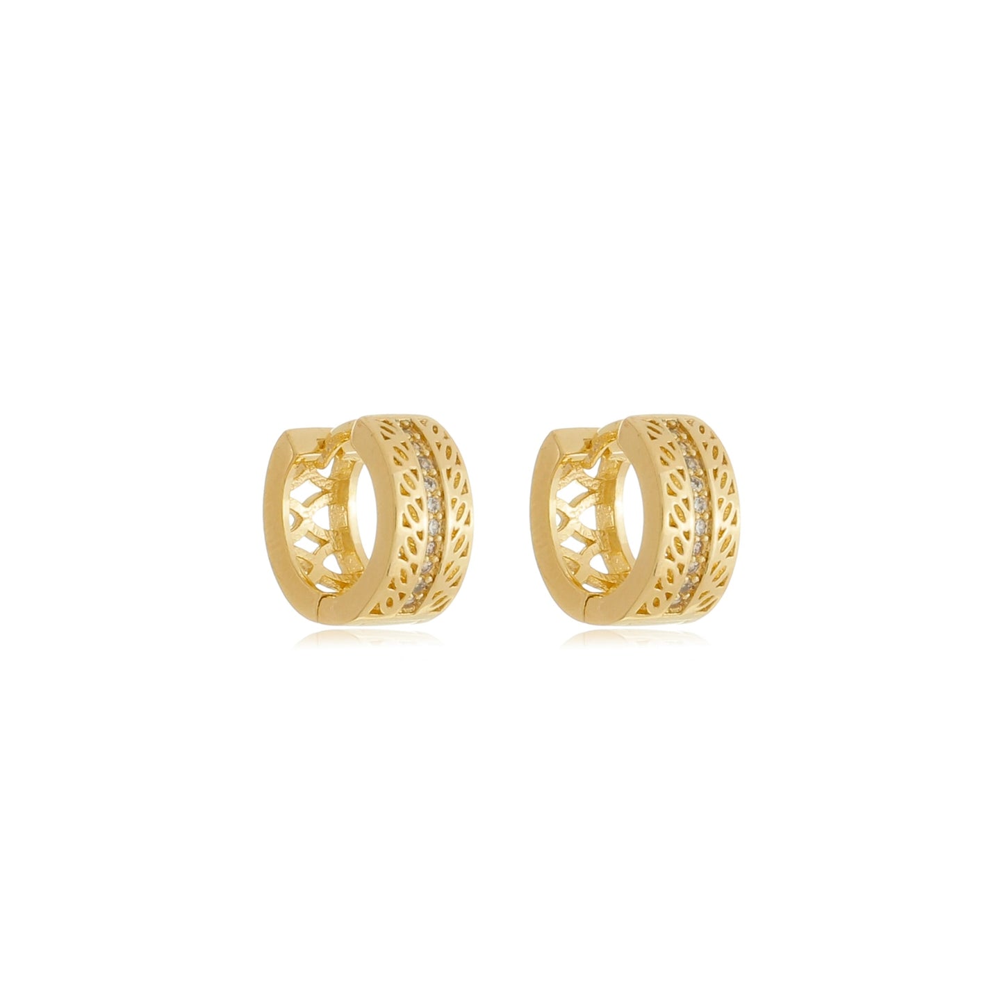 Elegant Filigree Huggies