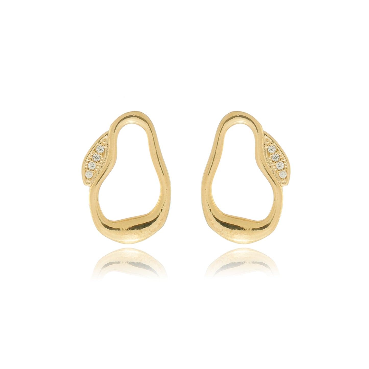 Abstract Earrings Gold
