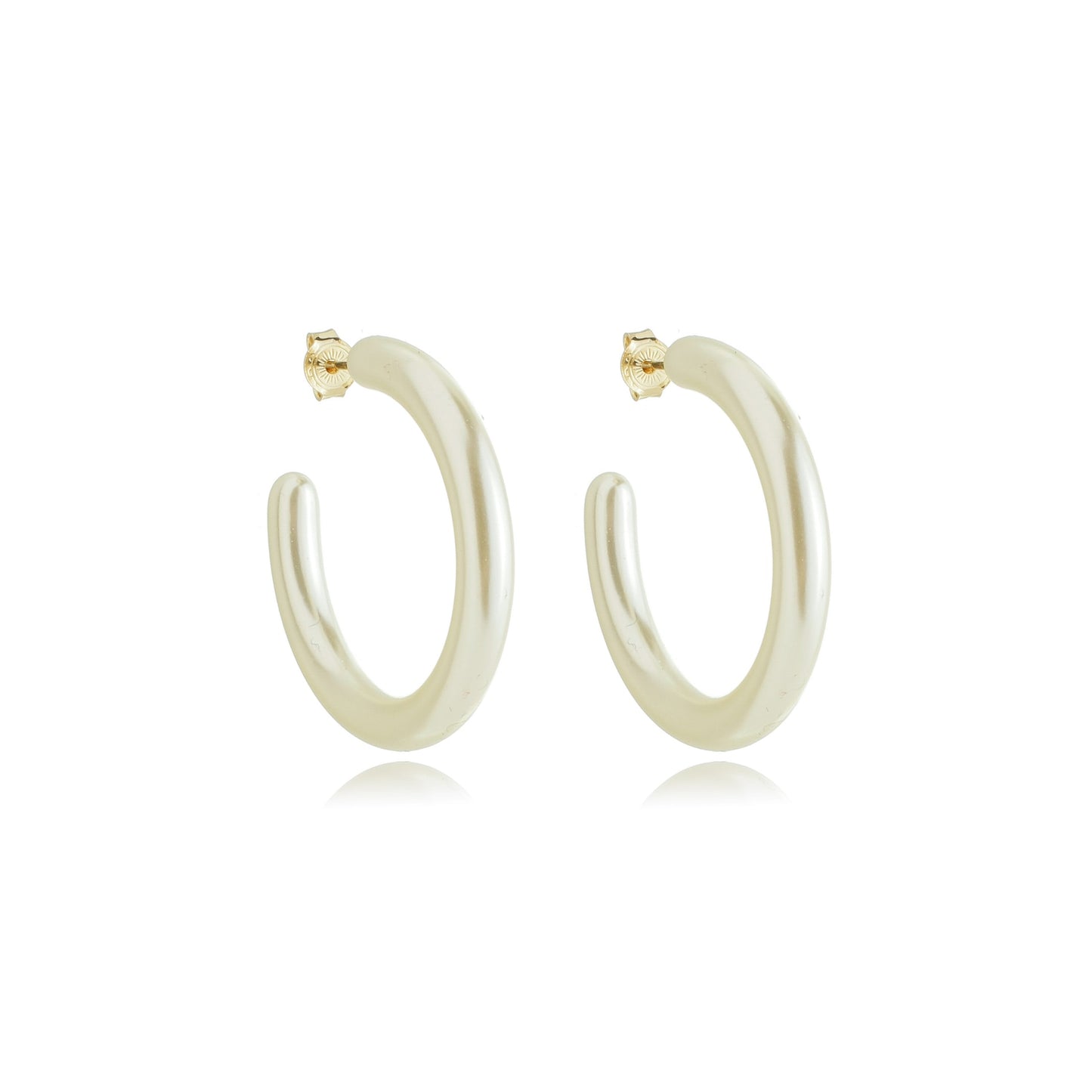 Classic Pearlized Hoops Gold