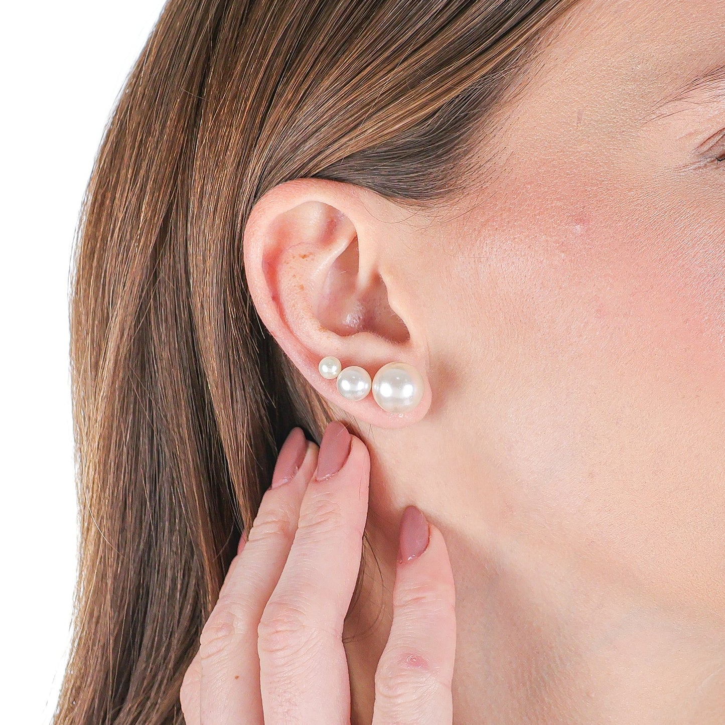 Classic Pearl Stud Set Gold