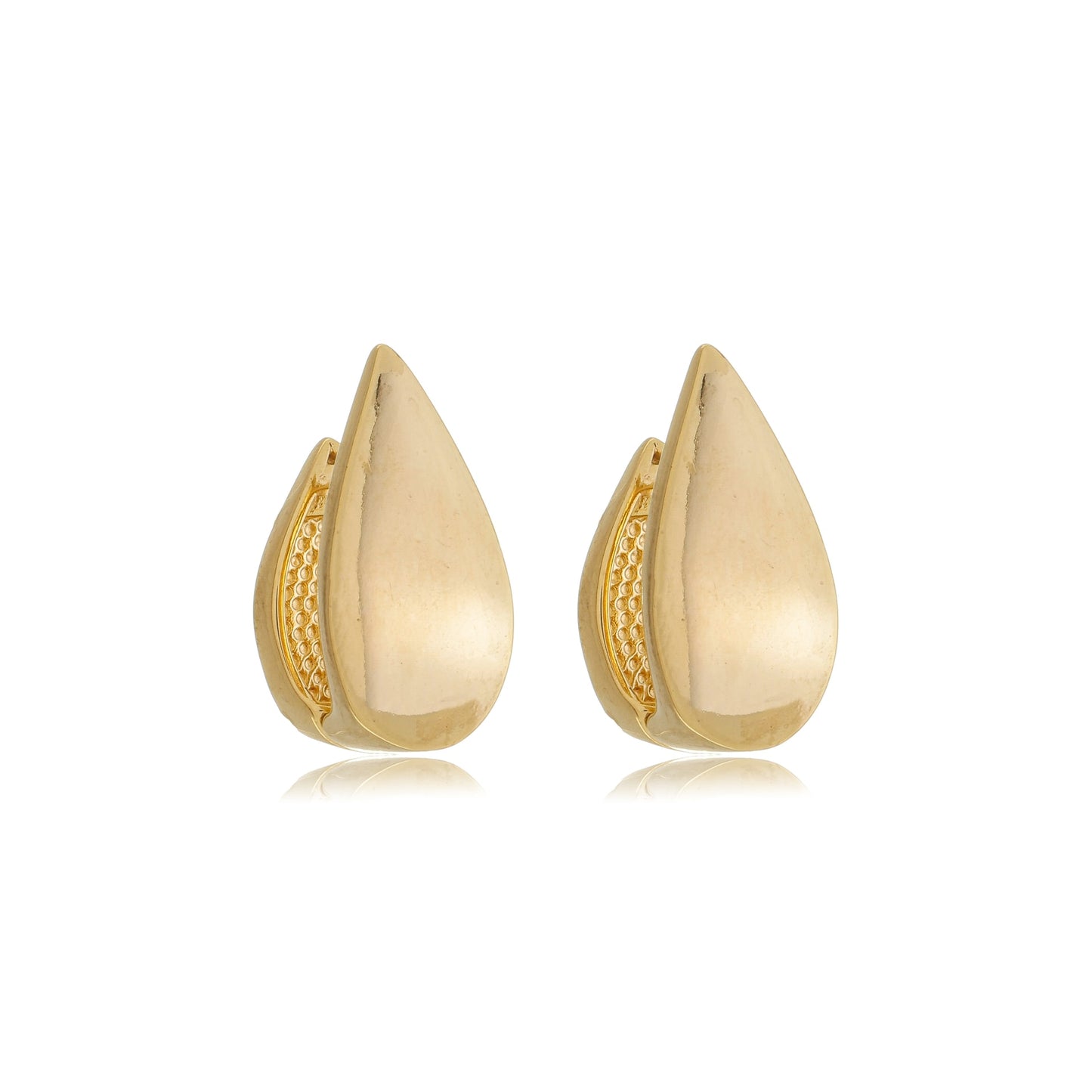 Classic Teardrop Hoops Gold