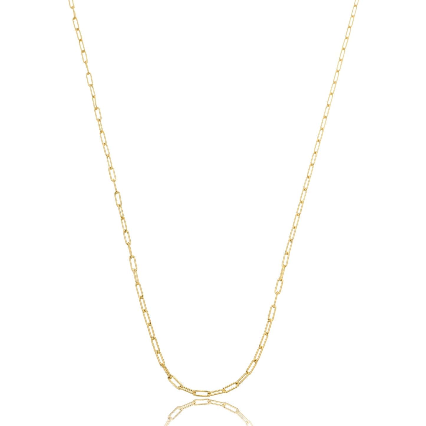 Mini Paperclip Chain Gold / 16"