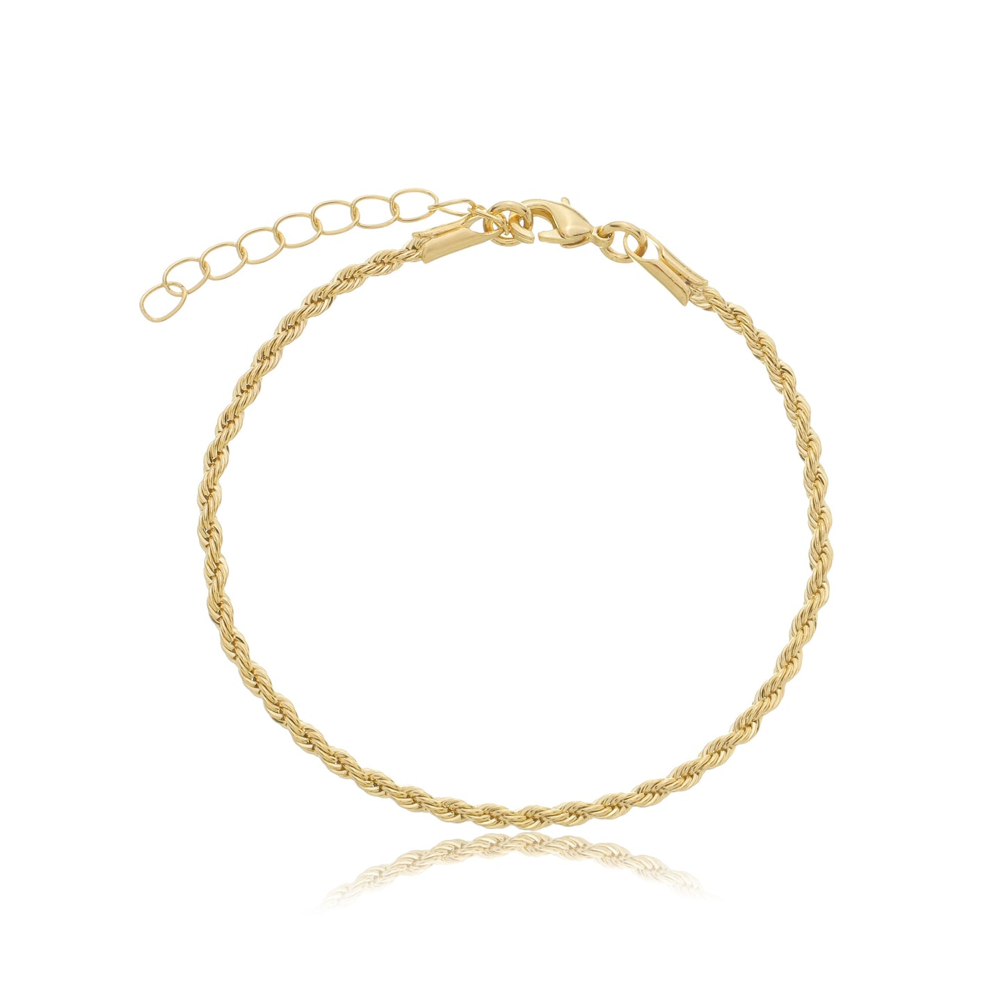 Slim Classic Rope Chain Gold / 6"