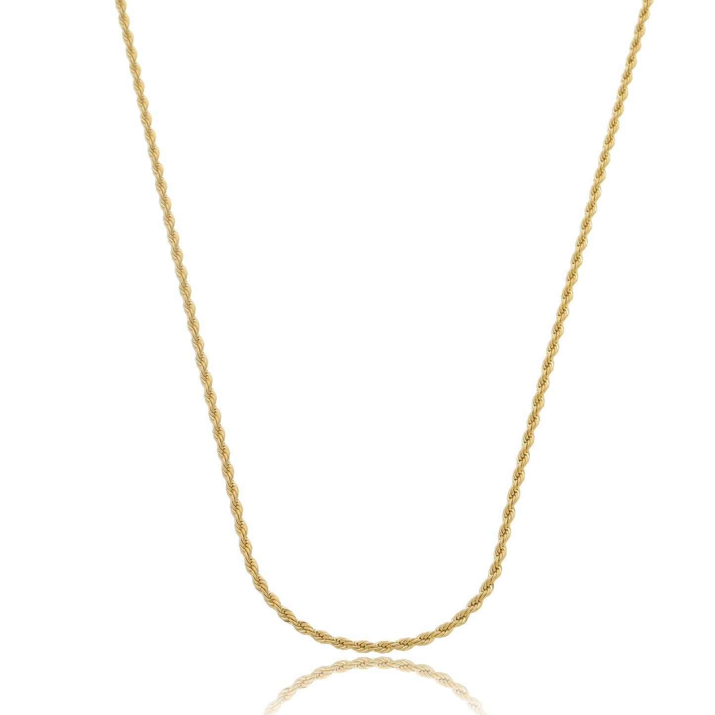 Slim Classic Rope Chain Gold / 16"