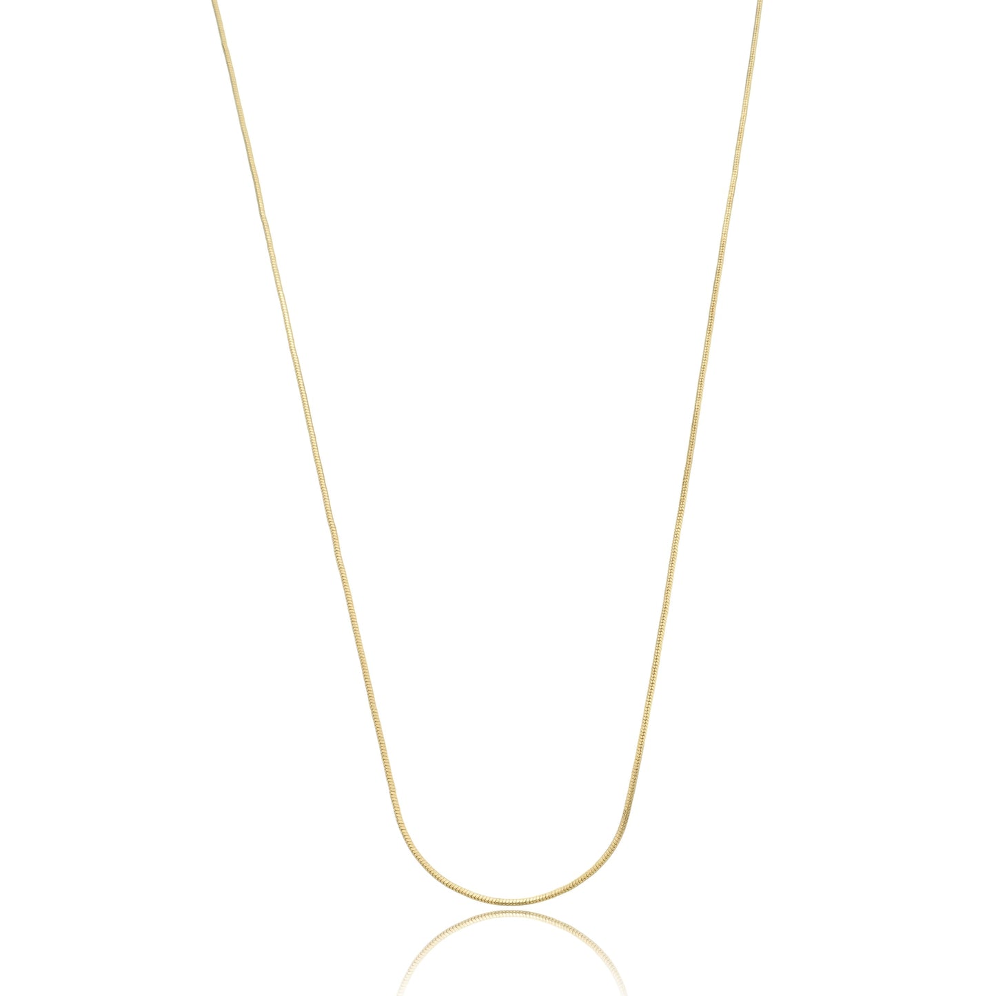 Snake Chain Necklace - 1,1mm Wide Gold