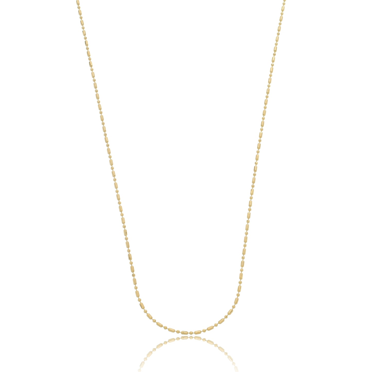 Chain Necklace with Rectangular Links Gold