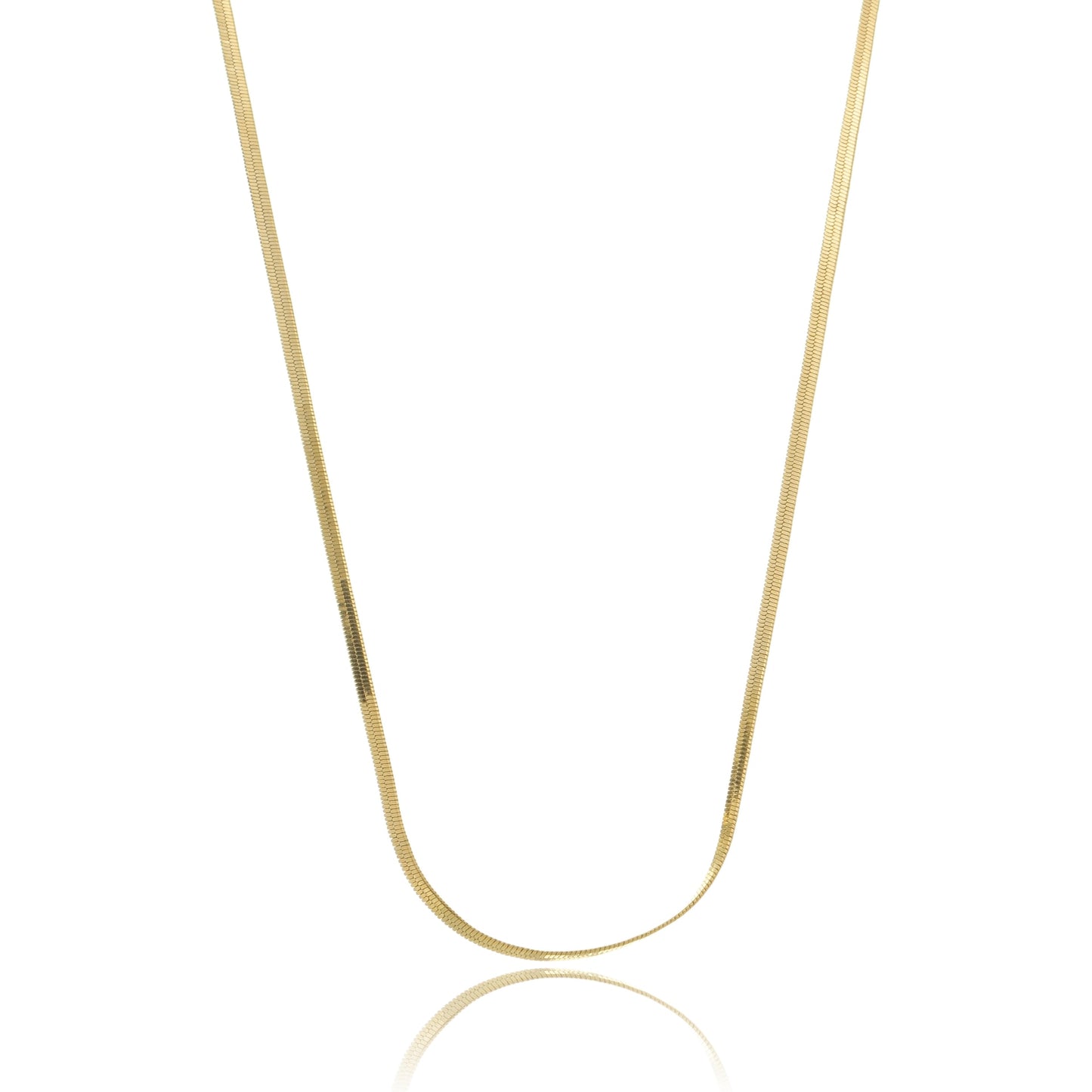 Sleek Snake Chain - 2mm Wide Gold / 18"