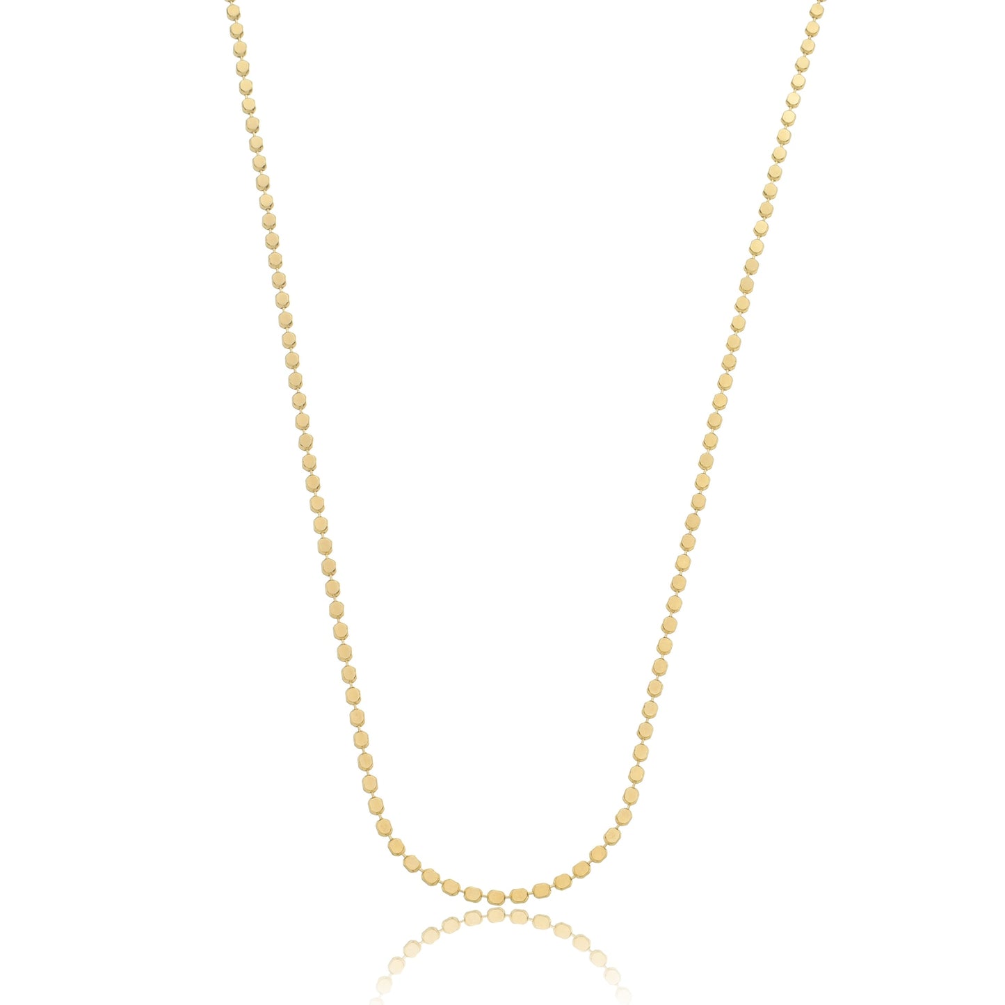 Large Disc Chain Necklace Gold