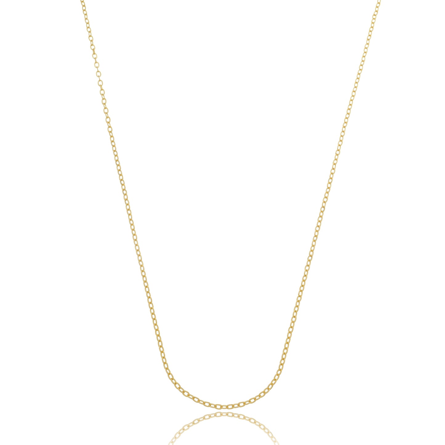 Dainty Cable Chain Necklace - 1,4mm Wide Gold