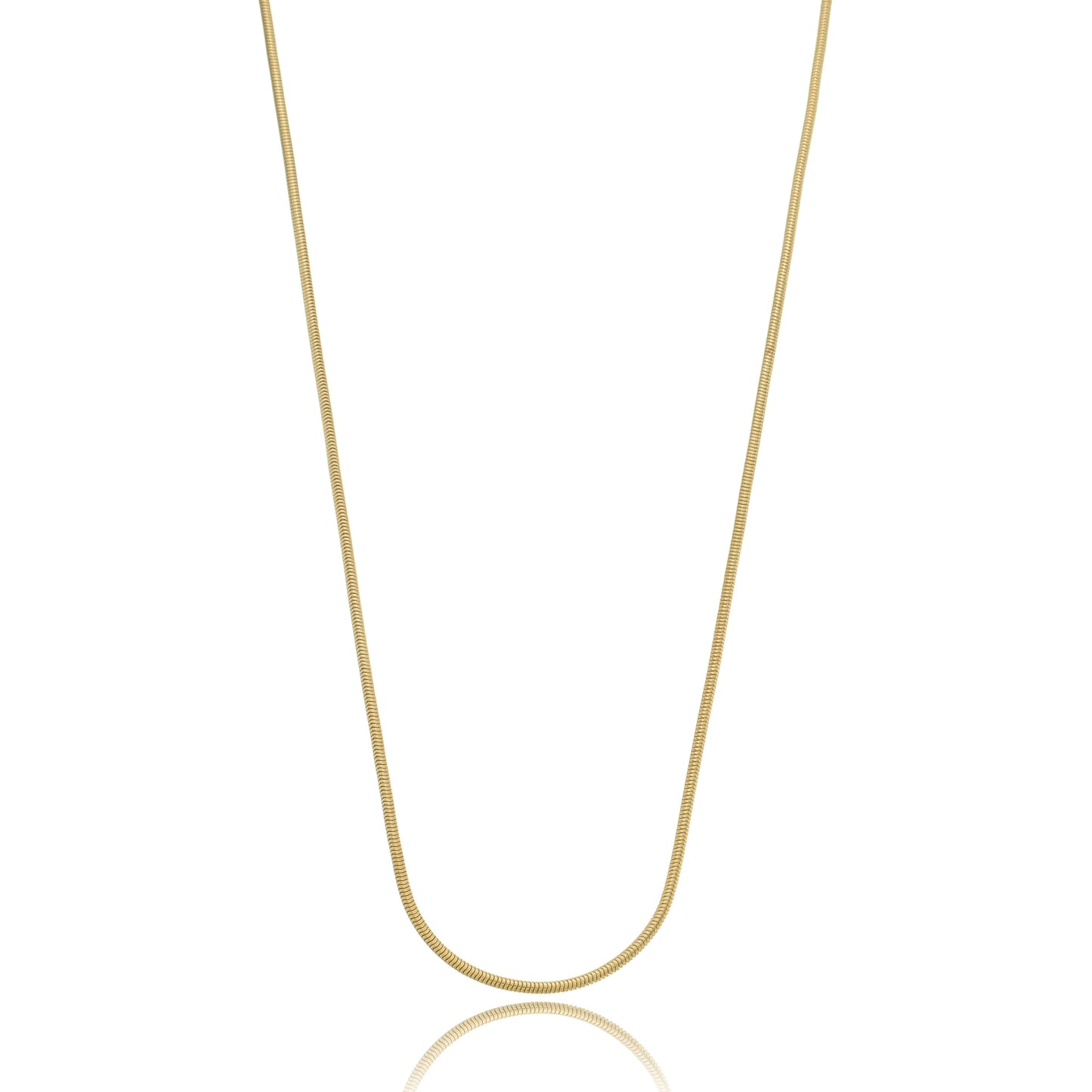 Sleek Snake Chain Necklace - 1,6mm Wide Gold