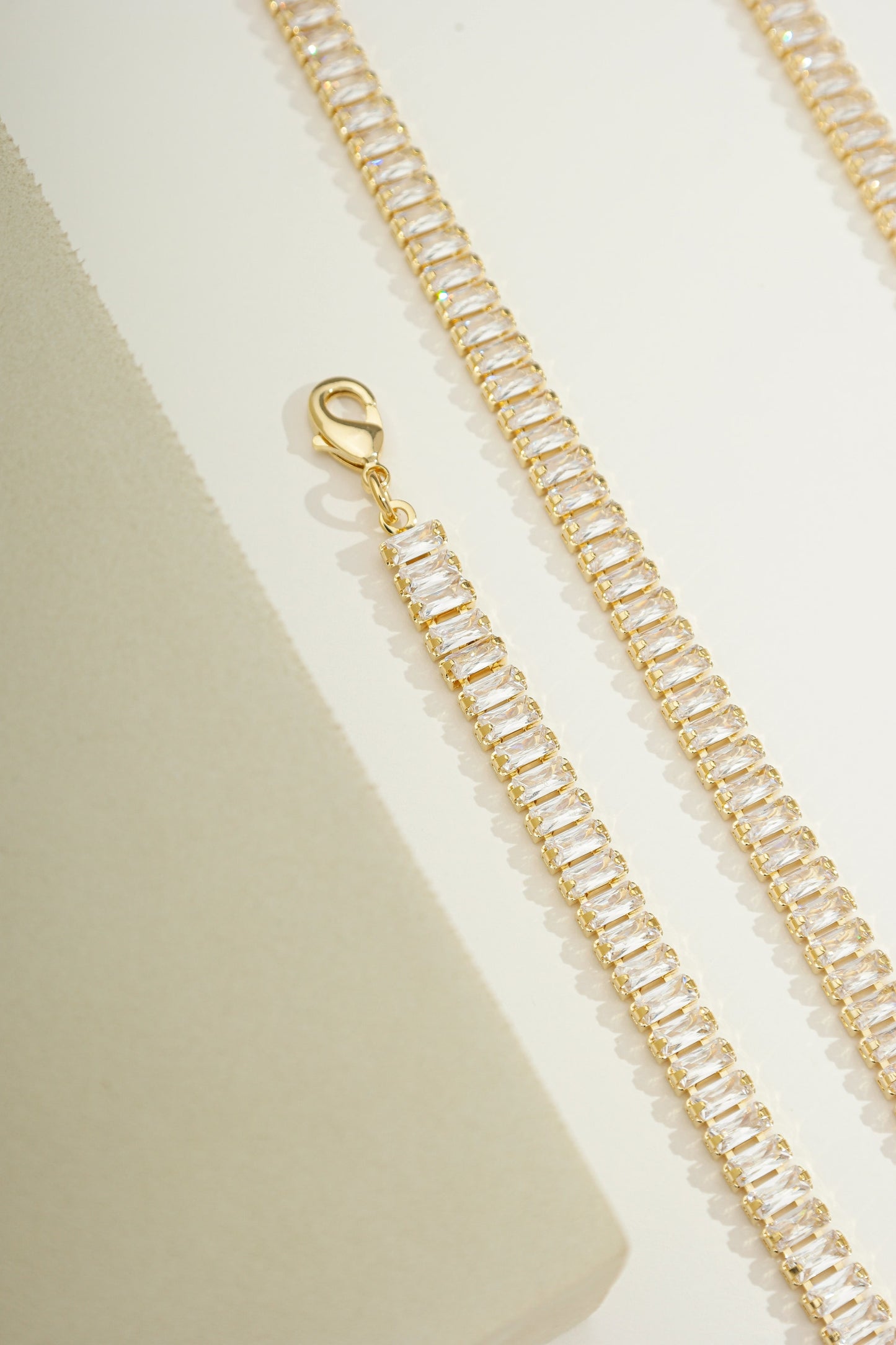 Petite Baguette Brilliance Tennis Bracelet Gold