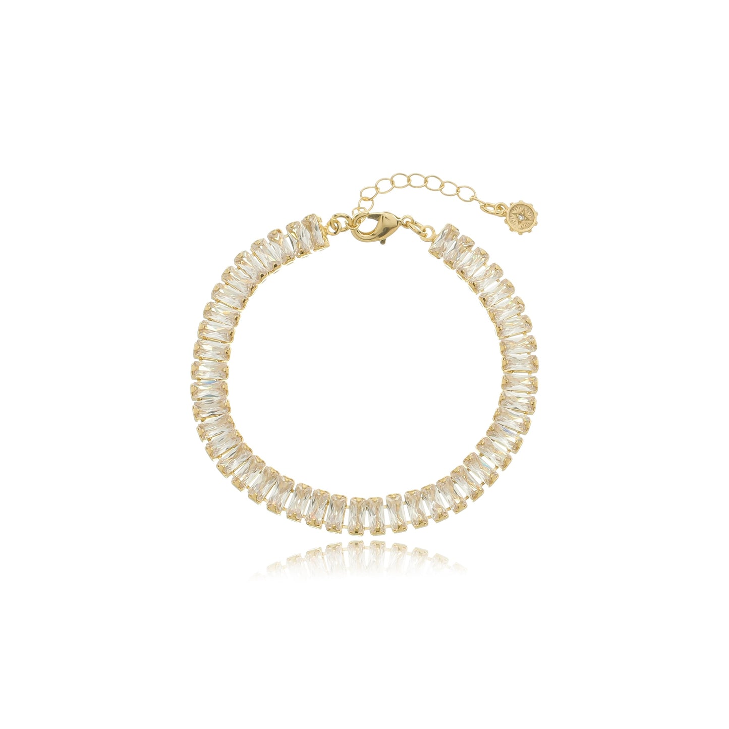 Baguette Brilliance Tennis Bracelet Gold