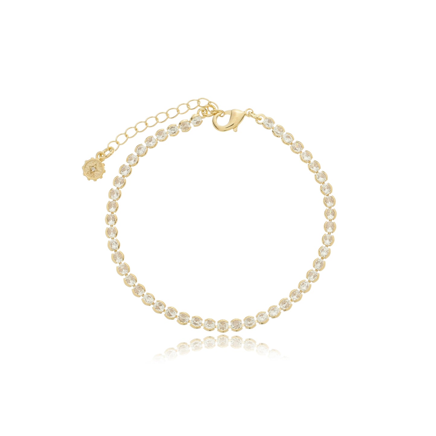 Round Radicance Tennis Bracelet Gold