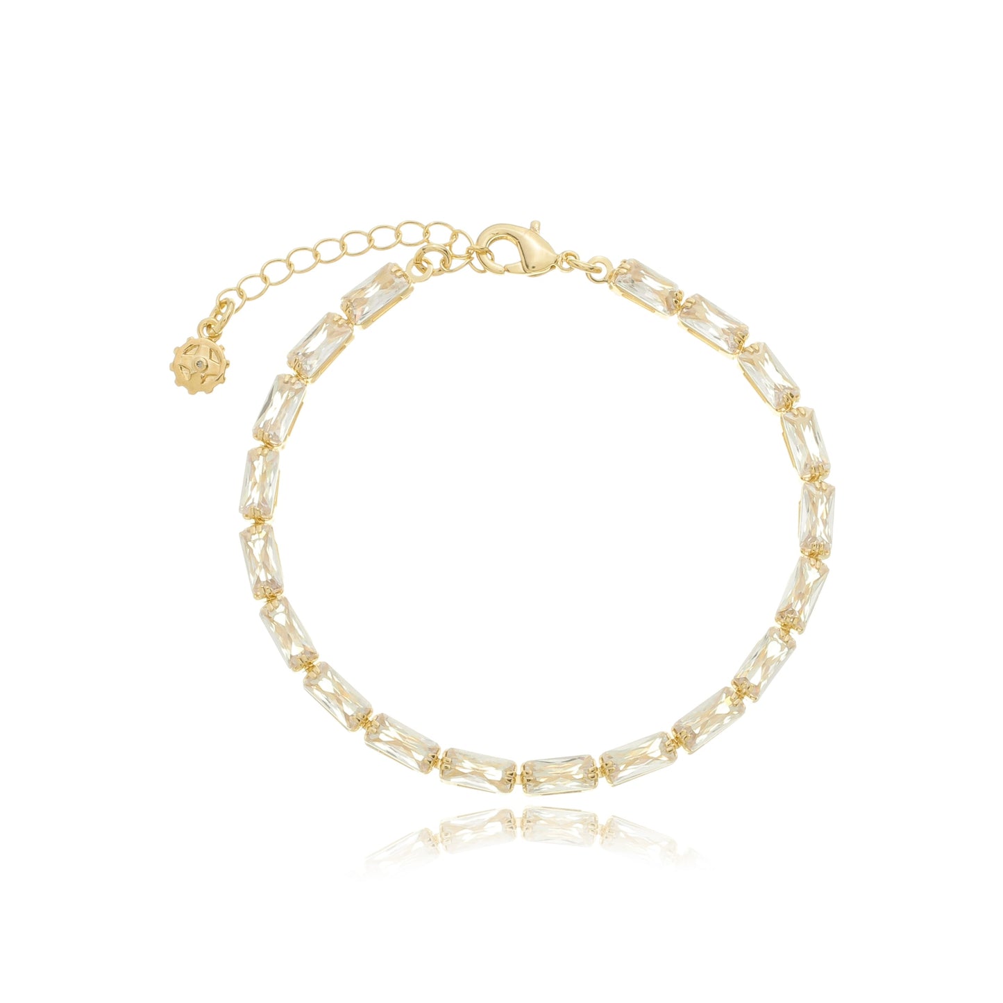 Grand Baguette Brilliance Tennis Bracelet Gold