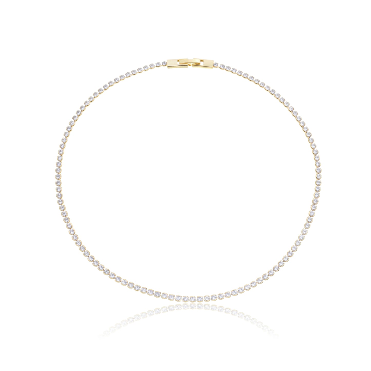 Round Radiance Tennis Choker Necklace