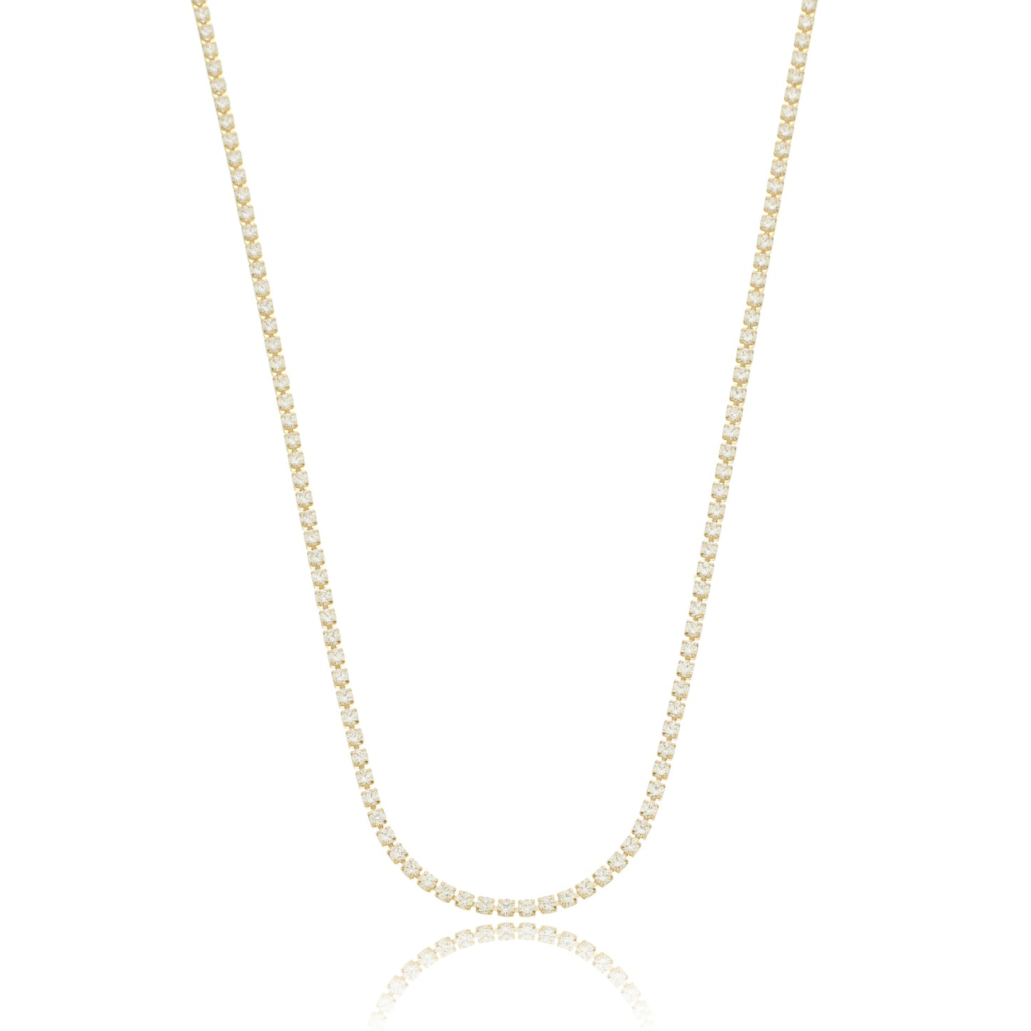 Dainty Eloise Tennis Choker Necklace Gold