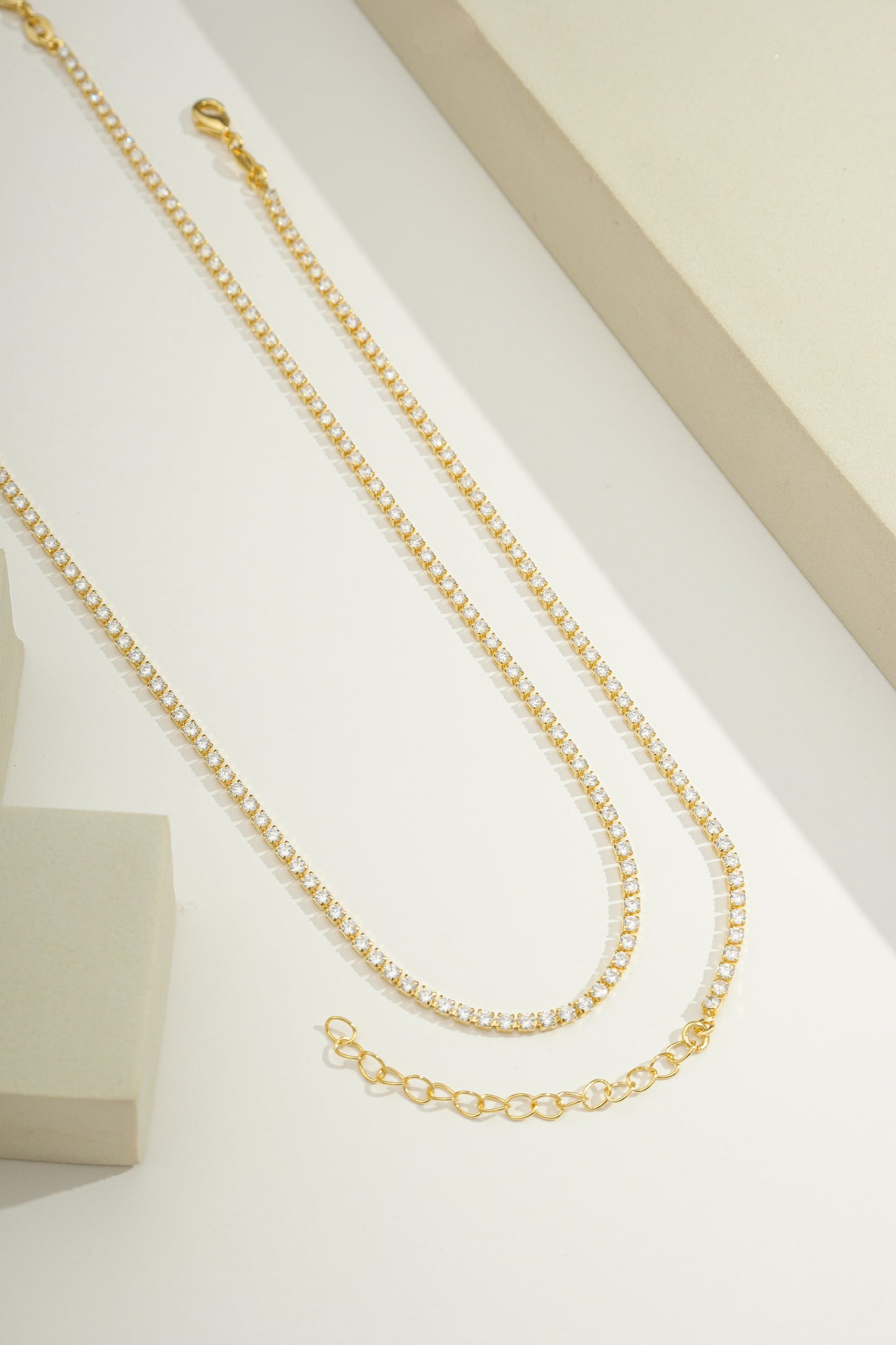 Dainty Eloise Tennis Choker Necklace Gold