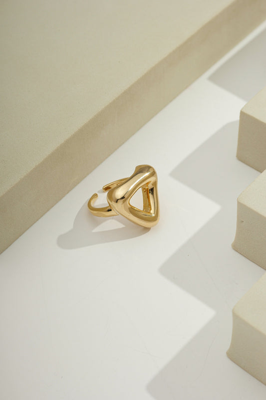 Triangle Adjustable Ring Gold