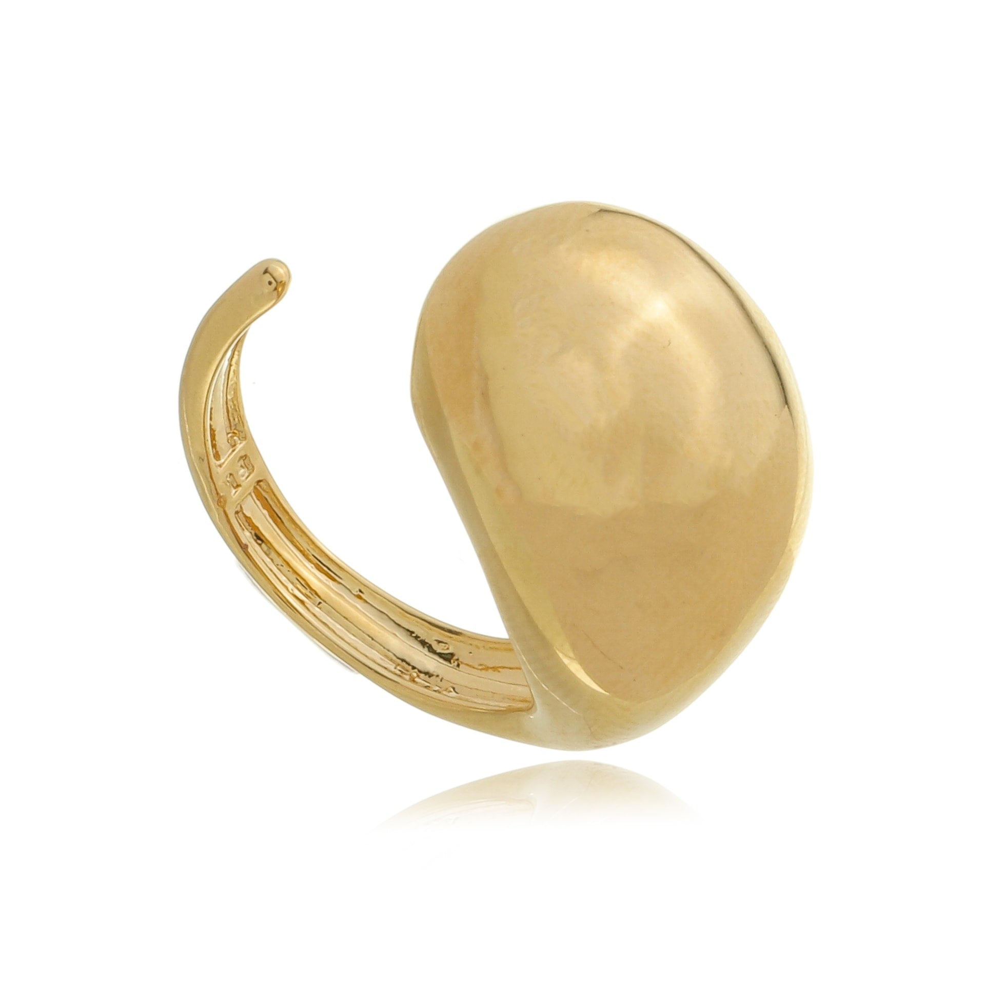 Single Wave Adjustable Ring Gold