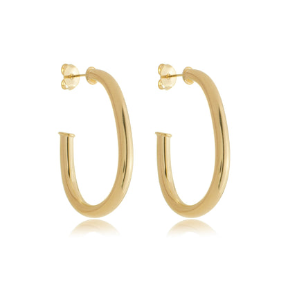 Modern Oval Hoops Gold
