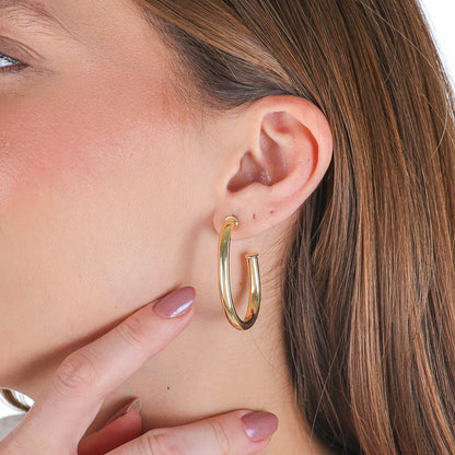 Modern Oval Hoops Gold