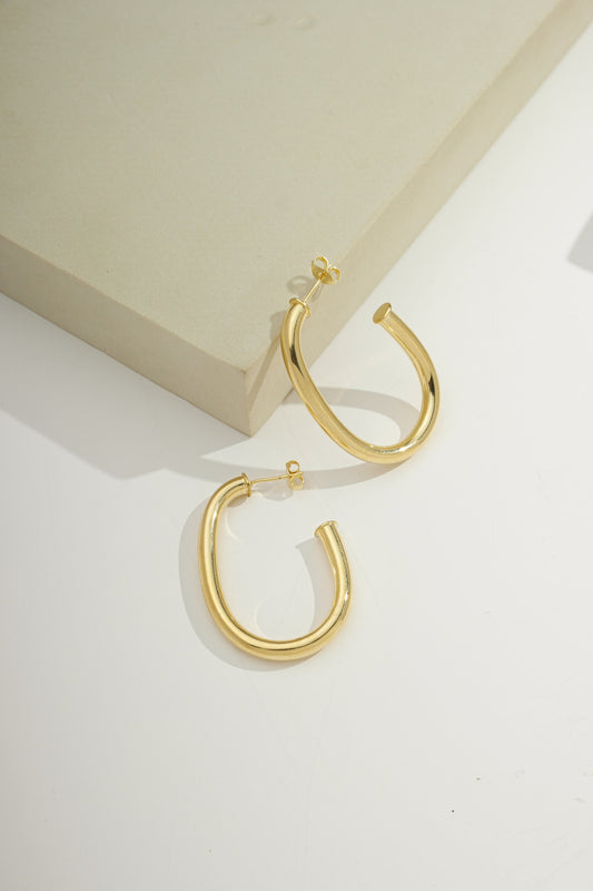 Modern Oval Hoops Gold