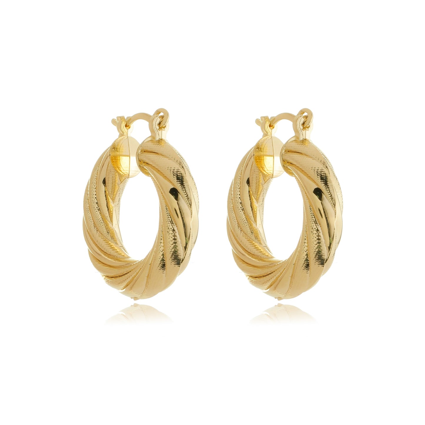 Copacabana Wave Hoops Gold