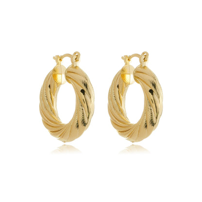 Copacabana Wave Hoops Gold