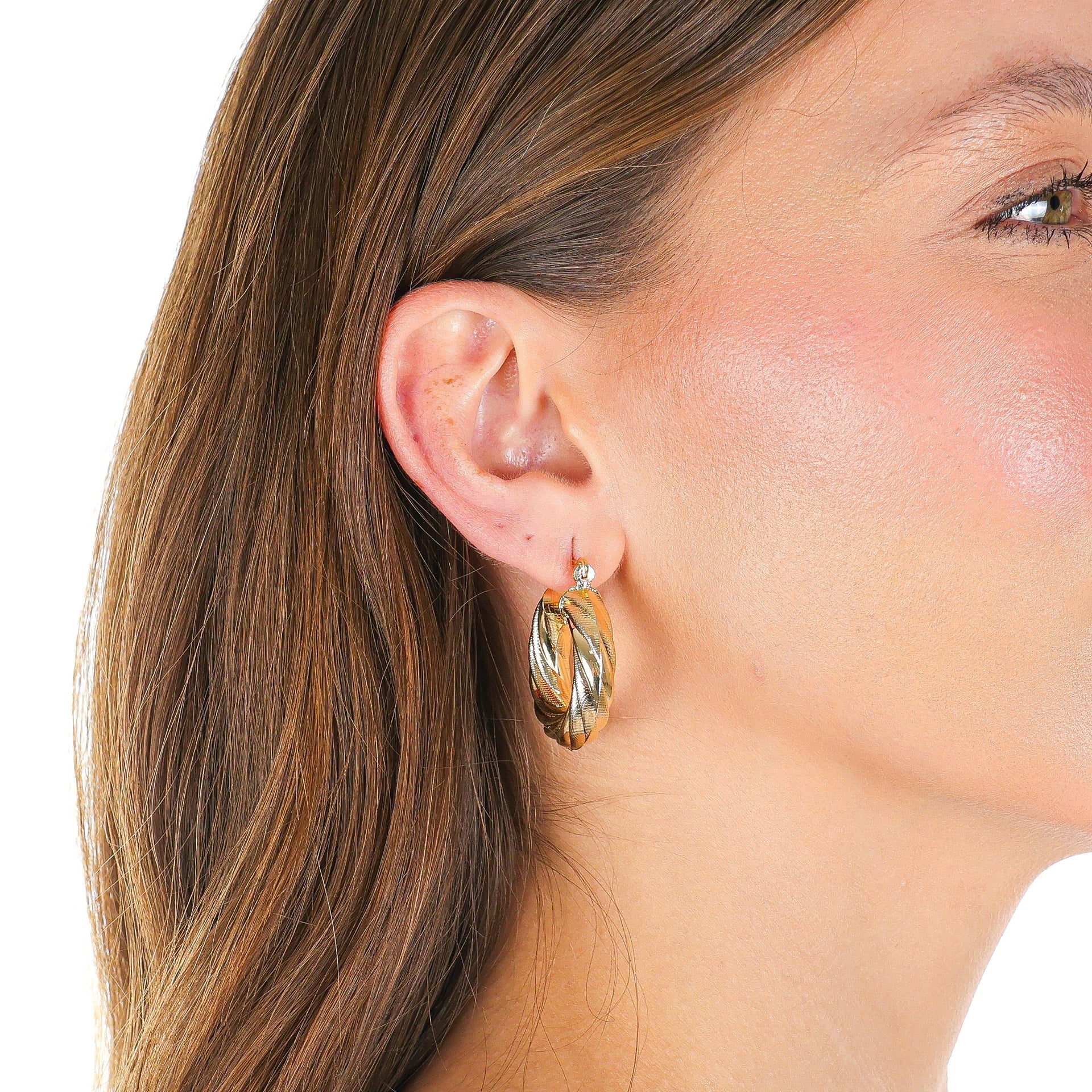 Copacabana Wave Hoops Gold