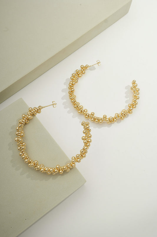 Bead Cluster Hoops