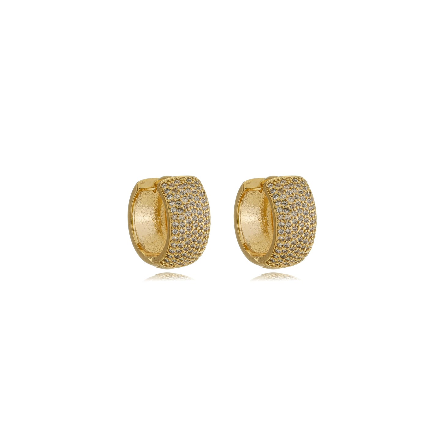 Statement Pavé Hoops Gold