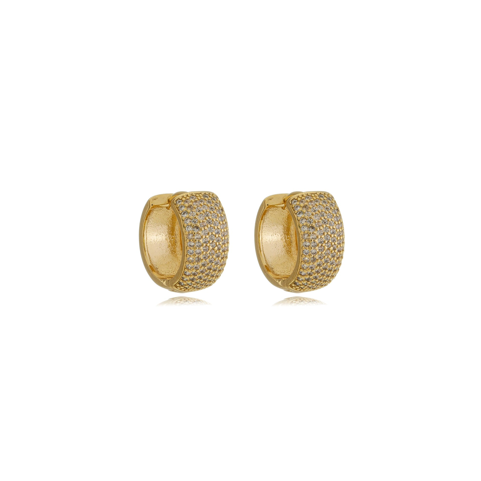 Statement Pavé Hoops Gold