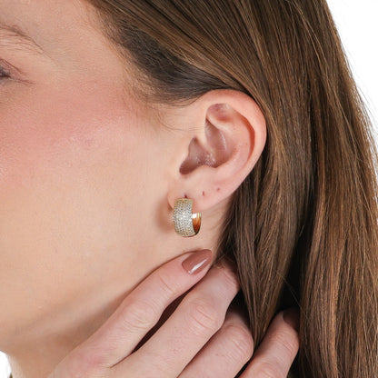 Statement Pavé Hoops Gold