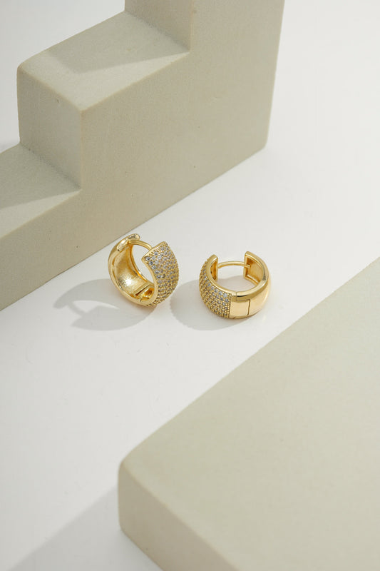 Statement Pavé Hoops Gold