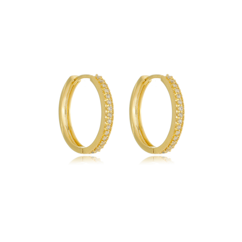 Dazzling Pavé Hoop Gold