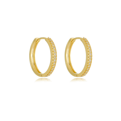 Dazzling Pavé Hoop Gold